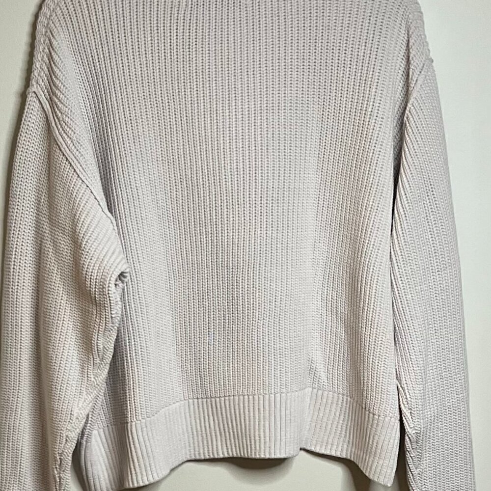 Rumored 'School's Out' Ecru Ripped Cropped Heavyweight Sweater Size L - Picture 6 of 8